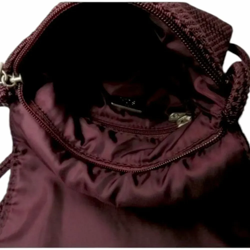 The Sak Crochet Crossbody Bag Deep‎ Plum Small Shoulder Purse
